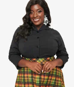 Unique Vintage Blouses|Blouses>Plus Size 1950s Merlot Velvet Gwen Blouse