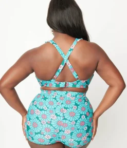 Unique Vintage Two Piece Swim|Swim Tops><noscript><img width=