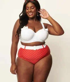 Unique Vintage Two Piece Swim|Swim Tops><noscript><img width=