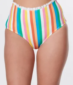 Unique Vintage Swim Bottoms>Rainbow Striped Cape May Swim Bottoms