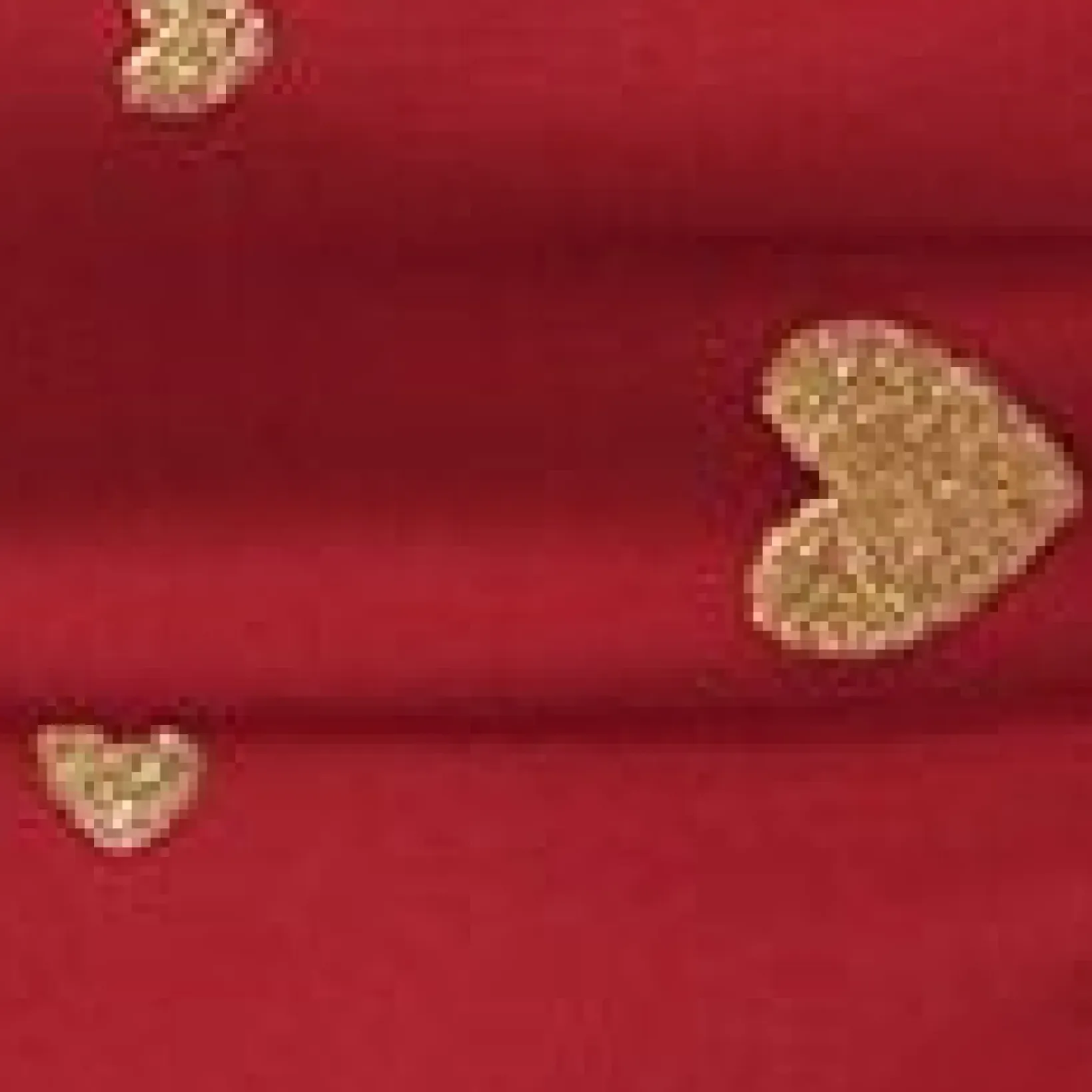 Unique Vintage Fit & Flare|Everyday Dresses>Red & Gold Glitter Heart Flare Dress