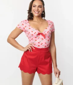 Unique Vintage Shorts|All Things Red><noscript><img width=