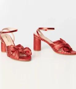Unique Vintage Heels|All Things Red>Ruby Red Slingback Bow Heel