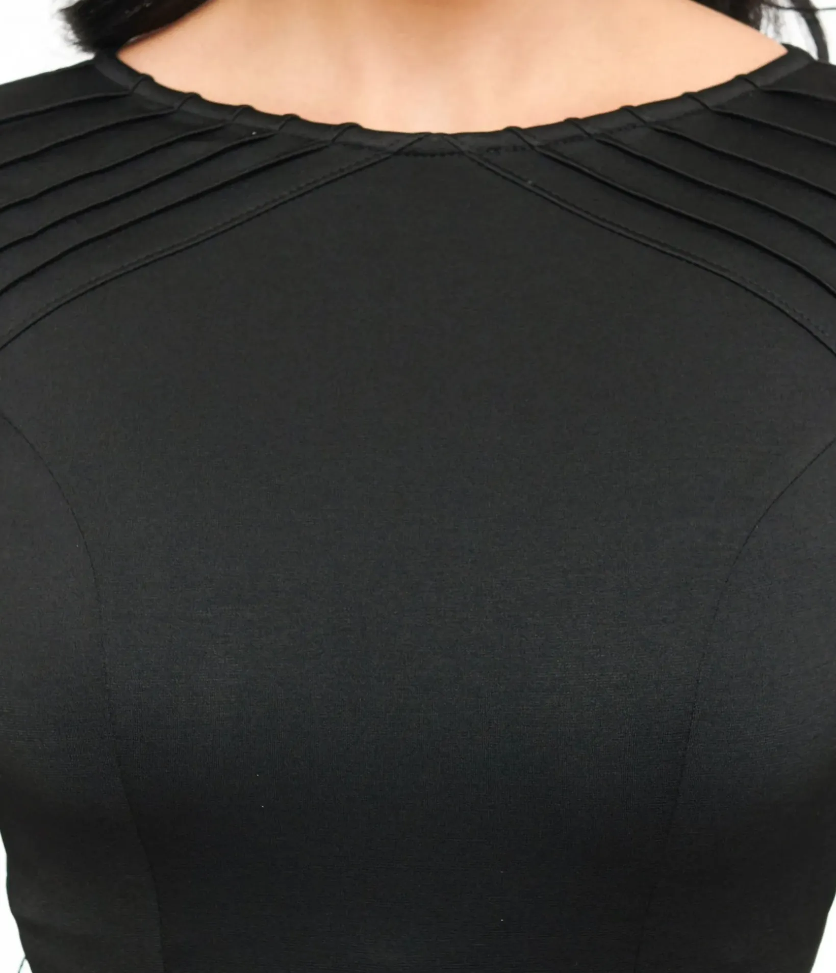 Unique Vintage Fit & Flare|Everyday Dresses>1960s Black Knit Stephanie Fit & Flare Dress