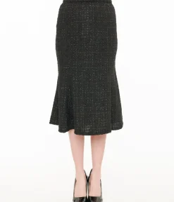 Unique Vintage Skirts|All Things Black>1940s Black Lurex Tweed Tina Trumpet Skirt