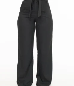 Unique Vintage Pants|All Things Black>1950s Black Wide Leg Trousers