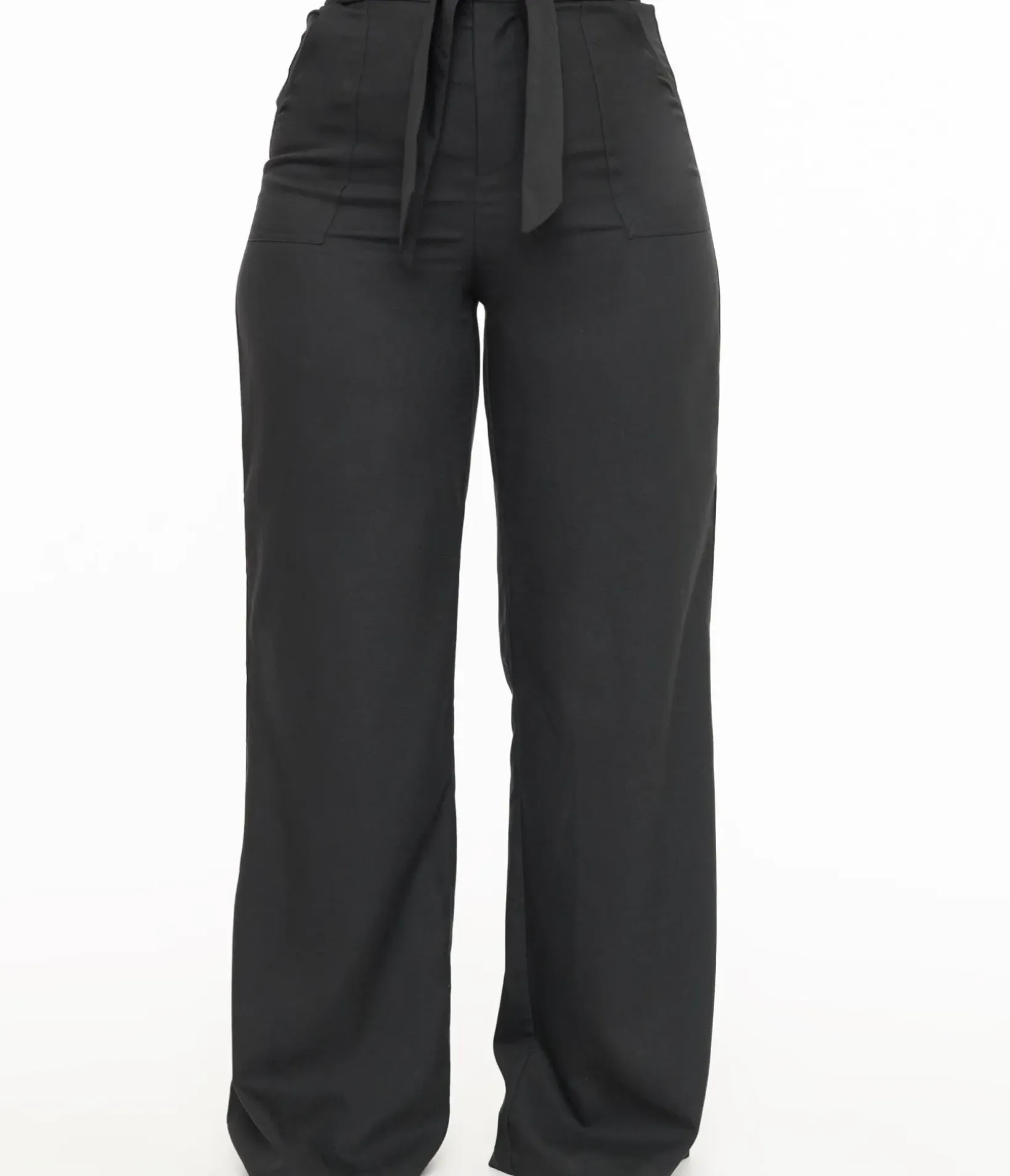 Unique Vintage Pants|All Things Black>1950s Black Wide Leg Trousers