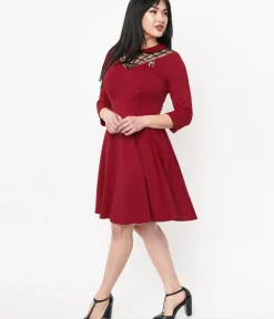 Unique Vintage Fit & Flare|Everyday Dresses><noscript><img width=
