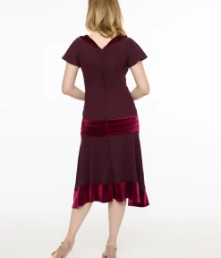 Unique Vintage Everyday Dresses|Special Occasion>1920s Burgundy Wilshire Flapper Day Dress