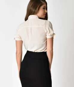 Unique Vintage Blouses|Work Wear><noscript><img width=