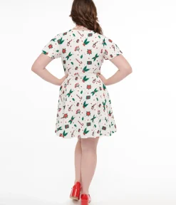 Unique Vintage Fit & Flare|Pocket Dresses><noscript><img width=