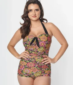 Unique Vintage One Piece Swim><noscript><img width=