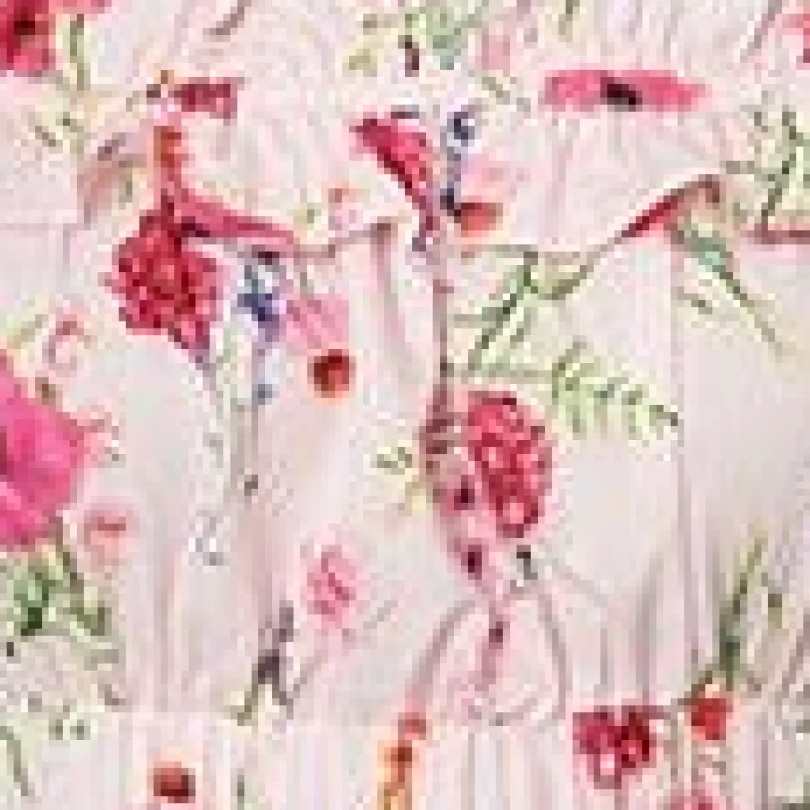 Unique Vintage All Things Pink>1970s Light Pink Floral Ruffle Up Crop Top