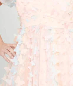 Unique Vintage Babydoll|Babydoll>1950s Pastel Rainbow Butterfly Babydoll Dress