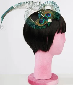 Unique Vintage Special Occasion|Flapper Accessories>1920s Peacock Feather Hair Clip