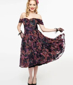 Unique Vintage Fit & Flare|Pocket Dresses><noscript><img width=