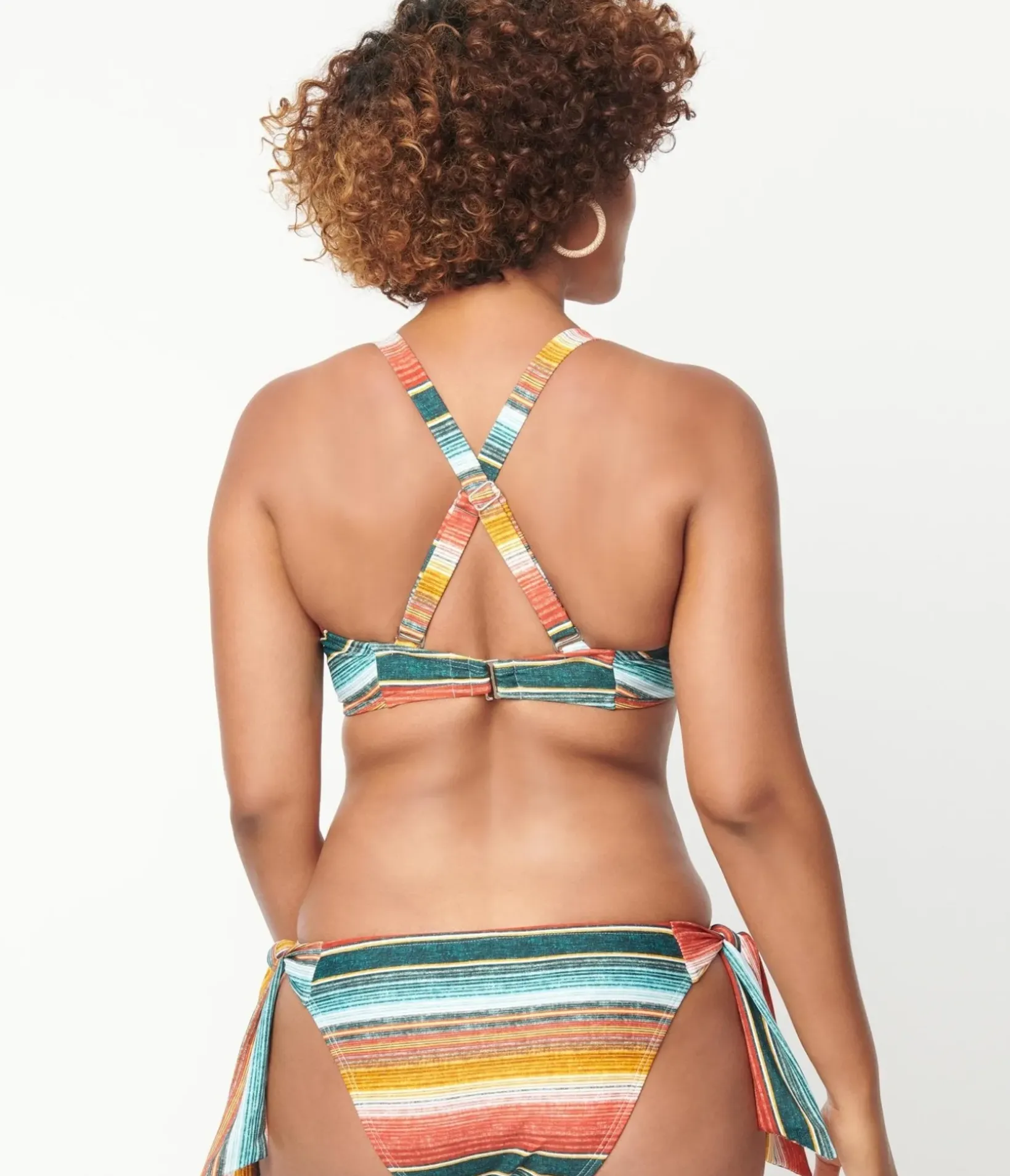 Unique Vintage Swim Bottoms|Two Piece Swim>1970s Serape Stripe Sweet & Sash-y Swim Bottom
