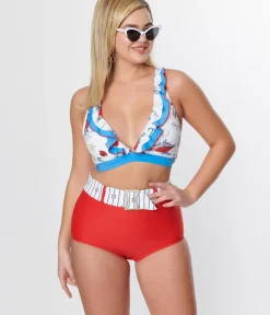 Unique Vintage Swim Tops|Two Piece Swim><noscript><img width=