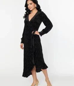 Unique Vintage Midi|Wrap Dresses><noscript><img width=