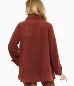 Unique Vintage Coats & Jackets|Work Wear>Voodoo Vixen 1960s Brown A-Line Coat