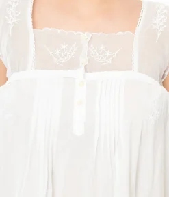 Unique Vintage Lingerie & Shapewear>White Mary Nightgown