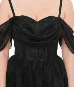 Unique Vintage Swing|Swing>Witchwood Bags Black Spiderweb Octavia Party Dress